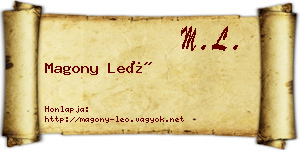 Magony Leó névjegykártya